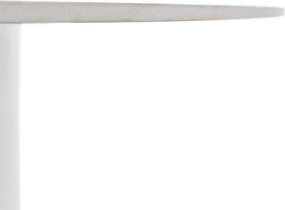 Étkezőasztal, fehér márvány/MDF, átmérő 120 cm, MAHIR TYP 1