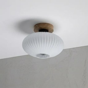 Mennyezeti lámpa HARMA WOOD 1xE27/15W/230V tölgy/fehér Ø 25 cm