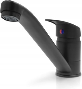 Fekete Mosdó Csaptelep Álló Forgatható Hosszú Kifolyócső Mosdó Csaptelep