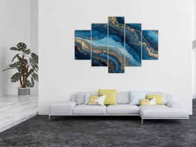 Kép - Kék márvány absztrakció (150x105 cm)