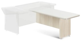 TopOffice Premium tárgyaló elem asztal alatt 166,3 x 70 cm, világos akác / fehér