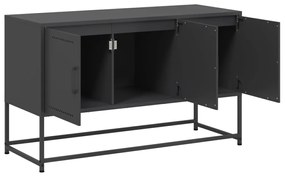 fekete acél TV-szekrény 100,5x39x60,5 cm