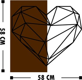 Heart fa-fém faldekoráció