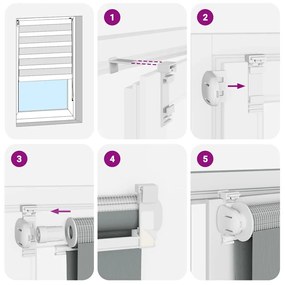 zebrafüggönnyel fekete szövetszélesség 40,9 cm poliészter
