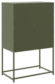 olívazöld acél magasszekrény 68,5 x 38,5 x 107 cm