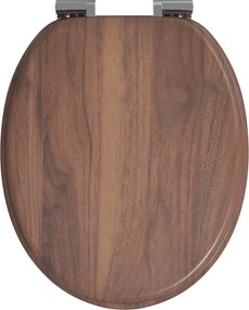 Lágy záródású WC ülőke Barna 44 x 38 cm MDF lap