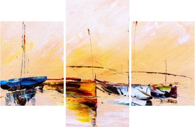 Kép - Csónak, festmény (90x60 cm)