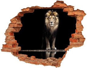 3d fali matrica lyuk a falban Portré egy oroszlán nd-c-118199528