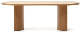 Étkezőasztal tölgyfa dekorral 100x200 cm Nealy – Kave Home