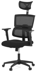 Fekete hálós irodai szék hintamechanikával. KA-B1025 BK