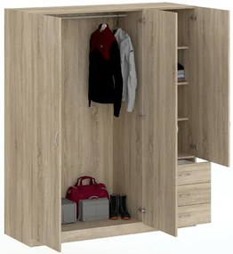 GAYA Gardróbszekrény Tölgy Színben 146 cm.