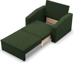 Vertico fekvőfotel, 80 cm széles, fonott, zöld