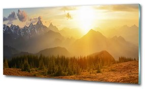 Üvegfotó Sunset hegy osh-84116149