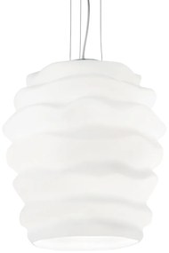 IDEAL LUX KARMA függesztett lámpa E27 foglalattal, max. 60W, 38 cm átmérő, fehér 132365