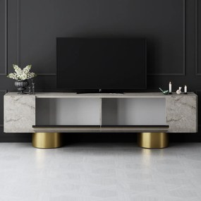 TV szekrény Bohem - Travertine, Gold
