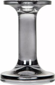 Gyertyatartó Kandeláber Szürke üveg hálószoba nappali kiegészítő 13cm magas