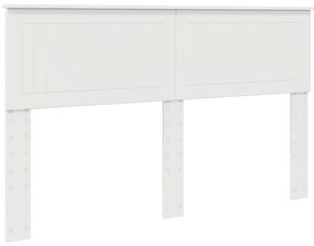 vidaXL Ágykeret fiókkal fejtámlával Fehér 150 x 200 cm Faanyag