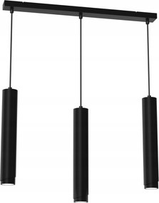 Függő Mennyezeti Lámpa Fém Csövek GU10 Loft Spot Fekete Csep 90 CM Lengyel