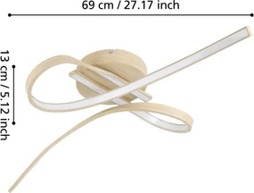 Eglo 901103 - LED mennyezeti lámpa SELVINA LED/20,5W/230V barna