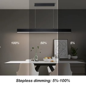 Brilagi - SLEEKLINE SMART LED 40W 230V Wi-Fi fekete dimmelhető csillár+DO