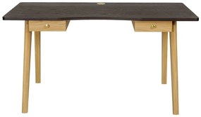 Íróasztal tölgyfa dekorral 70x140 cm Nice – Woodman