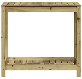 impregnált fenyőfa ültetőasztal polccal 82,5x50x75 cm