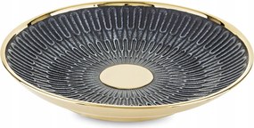 Patera tál kerámia salátás tál arany fekete tál dekoráció