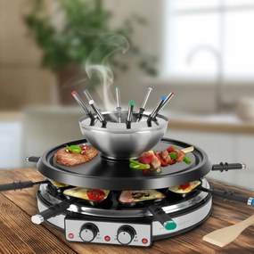 ProfiCook RG/FD 1245 raclette fondü grill 2in1