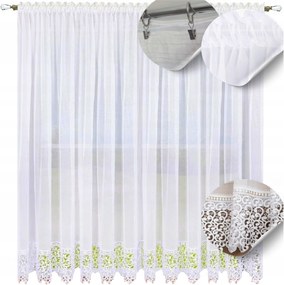 Kész függöny erkélyre 220x200 cm csipkével, hosszú, sima függönyök gipűrrel