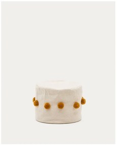 Mustársárga-bézs puff Manua – Kave Home