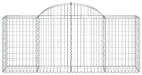 7 db íves horganyzott vas gabion kosár 200x50x80/100 cm