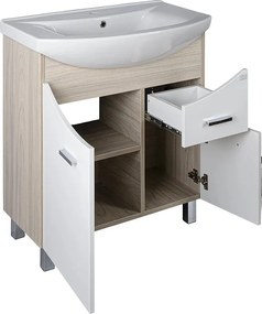 TMP ZX 65 - SONOMA - álló fürdőszobabútor - Sanovit ZENON - 6065 porcelán mosdóval - 65 x 47 cm