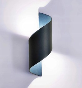 10W Led Beltéri, Fali lámpatest Fekete Kültéri Fali lámpa Fehér Hideg