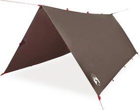 vidaXL barna vízálló kempingponyva 406x306 cm