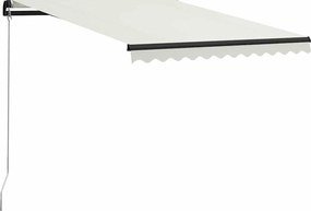 Krémszínű kézzel kihúzható napellenző 300 x 250 cm