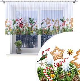 Kész Függöny 300x120 Fátyol Festett Karácsonyi Minta Békáknak 480 Karácsony