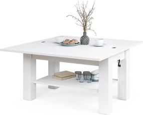 Mazzoni BRAWO Fehér - NYITHATÓ/MAGASÍTHATÓ DOHÁNYZÓASZTAL POLCCAL ÉTKEZŐASZTALKÉNT IS HASZNÁLHATÓ