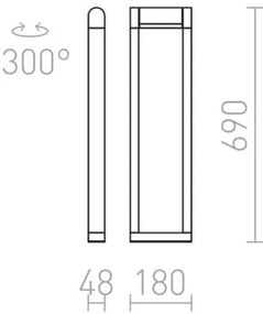 RED - Design Rendl - R12624 - LED Kültéri lámpa AQUE LED/8W/230V IP54 fekete