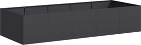 vidaXL ültetőtartó fekete 200x80x40 cm acél