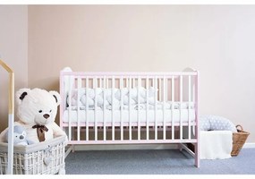 New Baby Elsa Zebra kiságy, fehér-rózsaszín