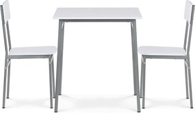 2 személyes étkezőgarnitúra 70x70x76 cm – MDF asztal és 2 szék AUT-O2122 WT