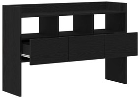 Oldalszekrény Fekete Tölgy 105x30x70 cm Műanyag Fa