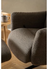 Szürkésbarna buklé relaxációs fotel London – Actona