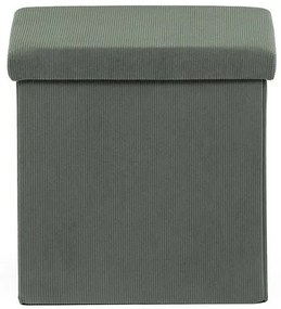 Zöld Corduroy Tárolós Puff. TAB-471 GRN6