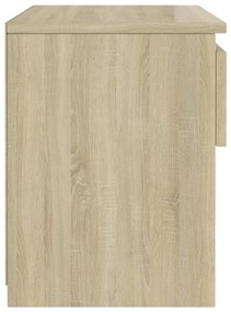 2 db sonoma tölgy színű szerelt fa éjjeliszekrény 40x30x39 cm