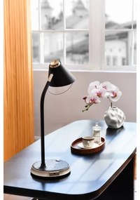 Immax 08971L - FINCH LED asztali lámpa, 9W, 12cm, 230V, barna/arany