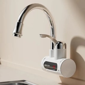 Átfolyós vízmelegítő LED kijelzővel 3000W/230V IPX4 fehér