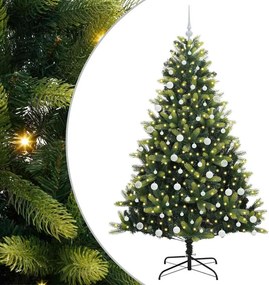 vidaXL Mesterséges Hajlított Karácsonyfa 300 LED-del Zöld 180 cm