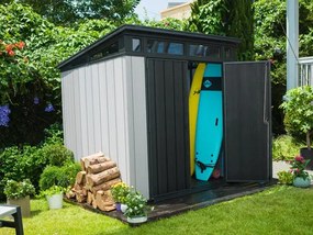 Kerti fészer Keter Artisan 7x7 grafit/szürke, padlóval, 2. osztály