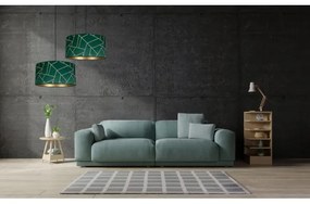 Csillár zsinóron RELLA 1xE27/60W/230V zöld/arany